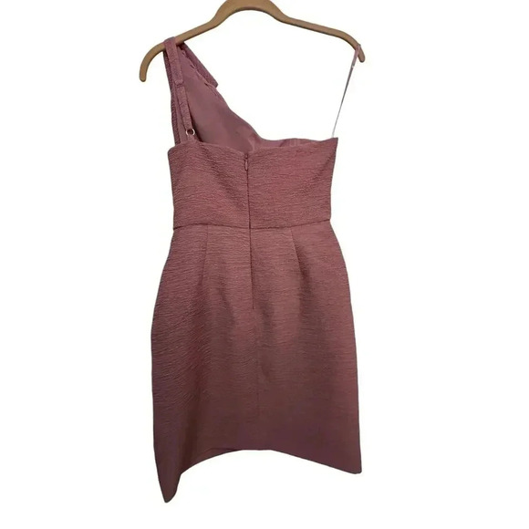 BCBGMAXAZRIA Pink 100% Polyester Midi A-Line Dress Size 02 - Picture 6 of 8